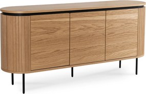 Komoda Beck 160 cm čierna/dub prírodný