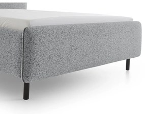 Svetlosivá čalúnená dvojlôžková posteľ bez roštu 180x200 cm Primo – Meise Möbel