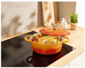 Silvercrest®  Liatinový pekáč, 3 l (oranžová)  (100393109)