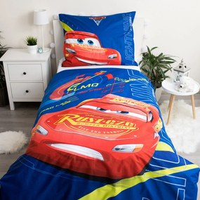 Jerry Fabrics Bavlnené obliečky 140x200 + 70x90 cm - Cars 3 "McQueen 03"