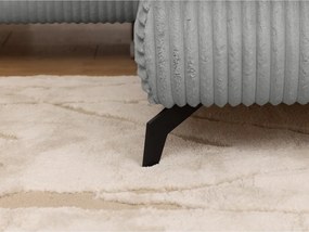 Svetlosivá menčestrová rohová pohovka (pravý roh/do L) Marbeya – Ropez