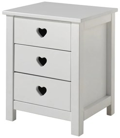 Biely detský nočný stolík Vipack Amori