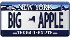 Ceduľa značka New York Big Apple