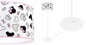 Detská podlahová lampa MINNIE, 1x textilné tienidlo so vzorom, O