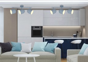 Candellux Šedé stropné svietidlo Azuro pre žiarovku 3x E27 93-63229