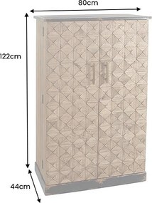Dizajnová barová skrinka Winebar 122 cm borovica