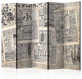 Artgeist Paraván - Vintage Newspapers II [Room Dividers]