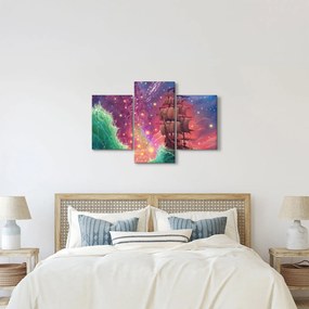 Obraz - Loď s vesmírnou oblohou (90x60 cm)