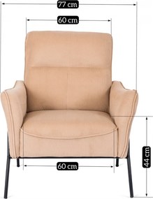 PROXIMA.store - Dizajnové kreslo ALBERTO FARBA: béžová