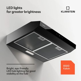 Klarstein Contempo Neo, digestor, podskrinkový, recirkulácia, 175 m³/h, SenseControl, integrované dotykové ovládanie, nehrdzavejúca oceľ / akrylátové sklo