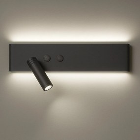 Nástenné LED svietidlo Resort L, 1x LED 10+3w, 4000k, (možnosť polohovania), b