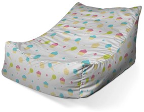 Sablio Sedací vak Lounge Zmrzlinky a muffiny - 80 x 95 x 50 cm