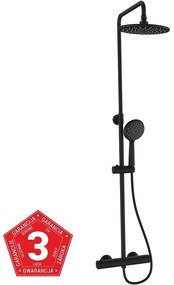 Sprchový systém Vivaldi black s termostatom