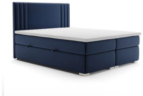 Manželská posteľ Boxspring 180 cm Morcano (tmavomodrá) (s úložným priestorom). Vlastná spoľahlivá doprava až k Vám domov. 1020337