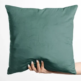 Biante Zamatová obliečka na vankúš Velvet Prémium SVP-022 Ľadovo zelená 45 x 45 cm
