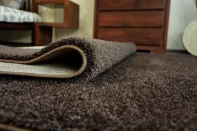 Koberec Micro fiber soft shaggy hnedý