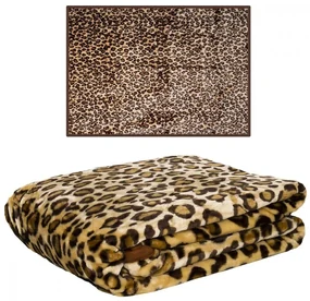 Teplá deka s leopardím vzorom Šírka: 160 cm | Dĺžka: 210 cm