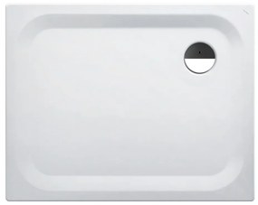 LAUFEN Platina obdĺžniková sprchová vanička zo smaltovanej ocele, odtok v rohu, 1000 x 800 x 25 mm, biela, s protišmykom, H2150406000401