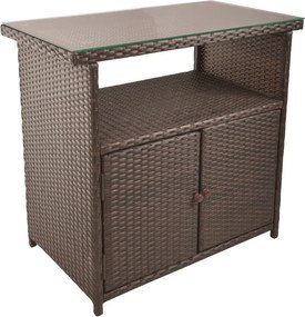 Záhradný odkladací stolík z umelého ratanu 90x50 cm Padua – Garden Pleasure