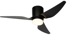 Stropný ventilátor čierny 123 cm vrátane LED stmievateľný s diaľkovým ovládaním - Patty