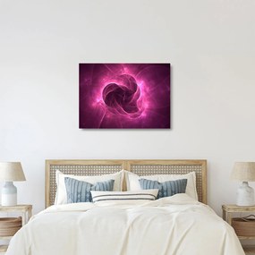 Sklenený obraz modernej ružovej abstrakcie (70x50 cm)