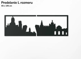 drevko Obraz Madrid panoráma Rozmer obrazu: 29,5 x 89 cm, Farba dekorácie: Čierna