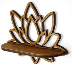 Polica v prírodnej farbe 33 cm Lotus – Kalune Design