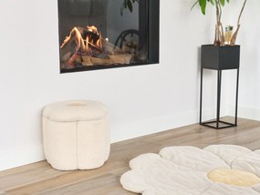 Box na hračky 2v1 Kvetina Off White