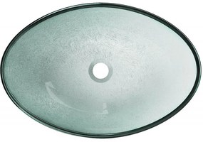 Mexen Sonia, sklenené umývadlo na dosku 54 x 37 x 17 cm, strieborná, 24145411