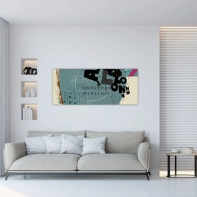 Obraz - Lietajúci balón s dúhou (120x50 cm)
