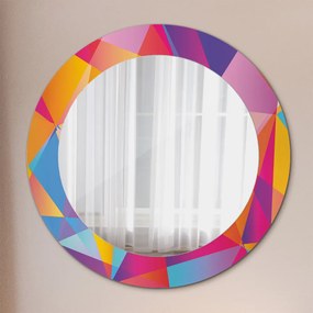 Okrúhle ozdobné zrkadlo Geometrické zloženie fi 60 cm
