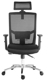 Kancelárska ergonomická stolička Neoseat GRANDINI — čierna, nosnosť 150 kg