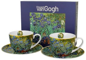 Duo Porcelánová šálka s podšálkou Van Gogh Irises 250 ml sada 2ks