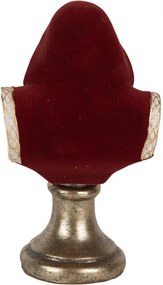 Červená vianočná dekorácia busta Santa Claus - 9*7*15 cm