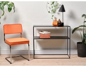 Oranžová menčestrová jedálenská stolička Rupert – Unique Furniture