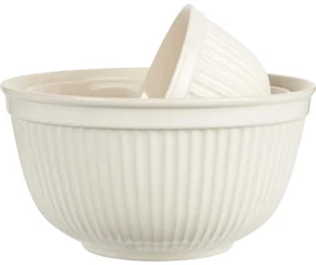 IB Laursen Smetanové keramické misky MYNTE BUTTER CREAM, set 3 ks