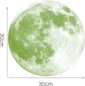 Ø30cm Fosforový mesiac - nálepka na stenu