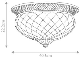 Hinkley HK-PLANT-F-L-PZ - Stropné svietidlo PLANTATION 3xE27/60W/230V bronzová
