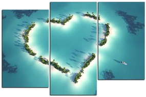 Obraz na plátne - Ostrov v tvare srdca 1136D (120x80 cm)