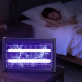 Brilagi - Elektrický lapač hmyzu 2xUV/18W/230V, do 100 m², čierny
