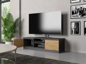 TV skrinka Musecalo 120 (antracit + dub artisan). Akcia -23%. Vlastná spoľahlivá doprava až k Vám domov. 1132496