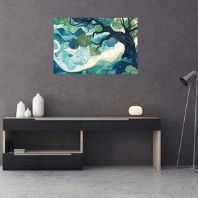 Obraz – Zelená koruna stromu života (90x60 cm)