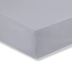 Sivá napínacia plachta z bavlneného perkálu 135x190 cm Cotton Percale – Bianca