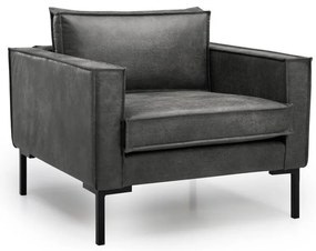 Tmavosivé kreslo z imitácie kože Rate - Scandic