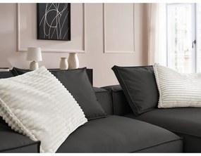 Čierna rohová pohovka z imitácie kože Boheme – Bobochic Paris