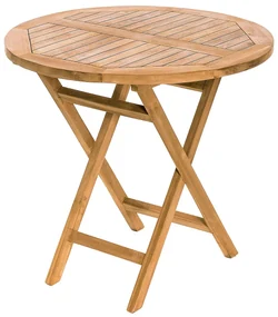 Deokork Záhradný skládací stôl IVORY ⌀ 80 cm (teak)