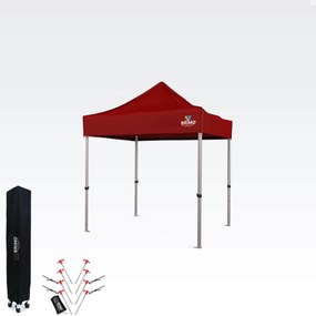 BRIMO Hliníkový Nožnicový stánok skladací bez stien | BRIMO Exclusive Alu 2x2 m - bez stien - Červená 32