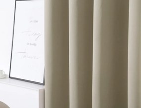 Závěs OXFORD 140x270 cm, světle béžový Zavesenie: Riasiaca páska