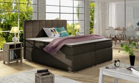 Manželská posteľ Boxspring 160 cm Abbie (hnedá) (s matracmi). Akcia -20%. Vlastná spoľahlivá doprava až k Vám domov. 1027417