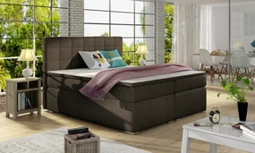 Manželská posteľ Boxspring 180 cm Abbie (hnedá) (s matracmi). Vlastná spoľahlivá doprava až k Vám domov. 1027426